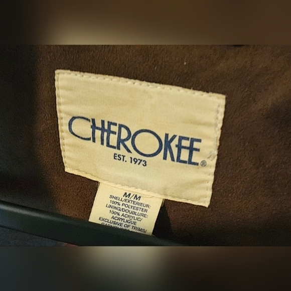 Cherokee Heavyweight Faux Leather/Suede Sherpa Lined Winter Jacket - Picture 7 of 8